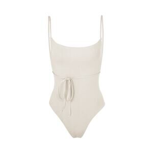 Anemos The K.M. Tie One Piece Swimsuit White Women’s Size Small